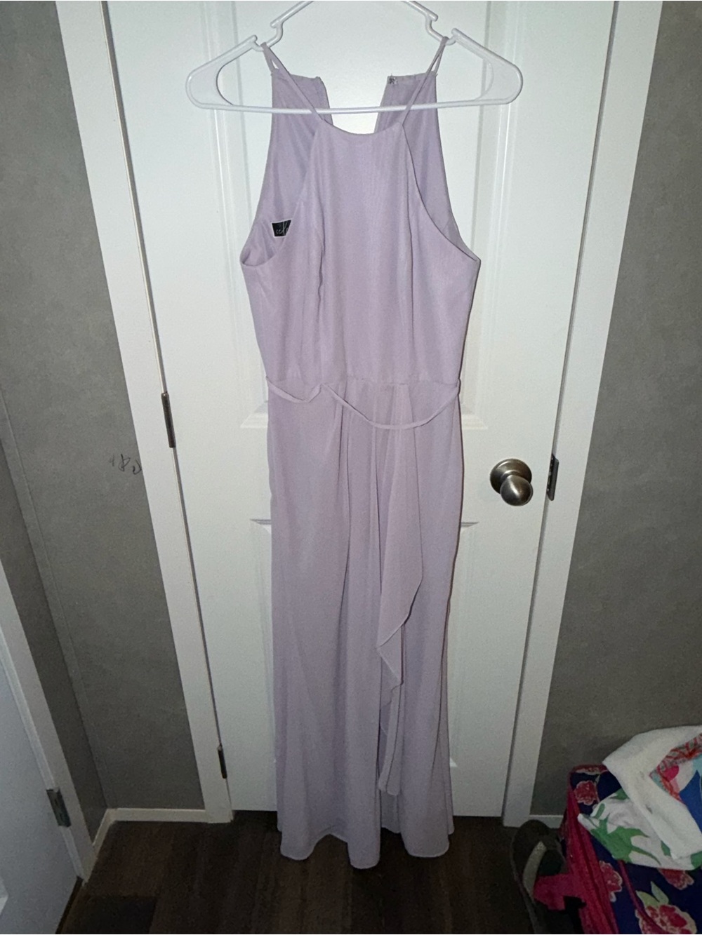 Elegant Lavender Halter Prom Gown